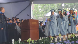 Emma Sulkowicz and Friends Carried Mattress During Columbia Graduation